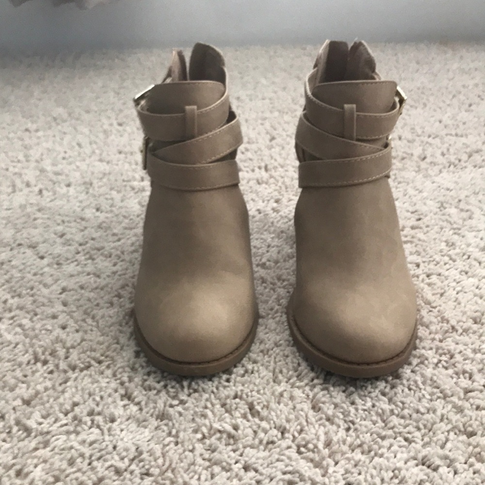 Tan booties
